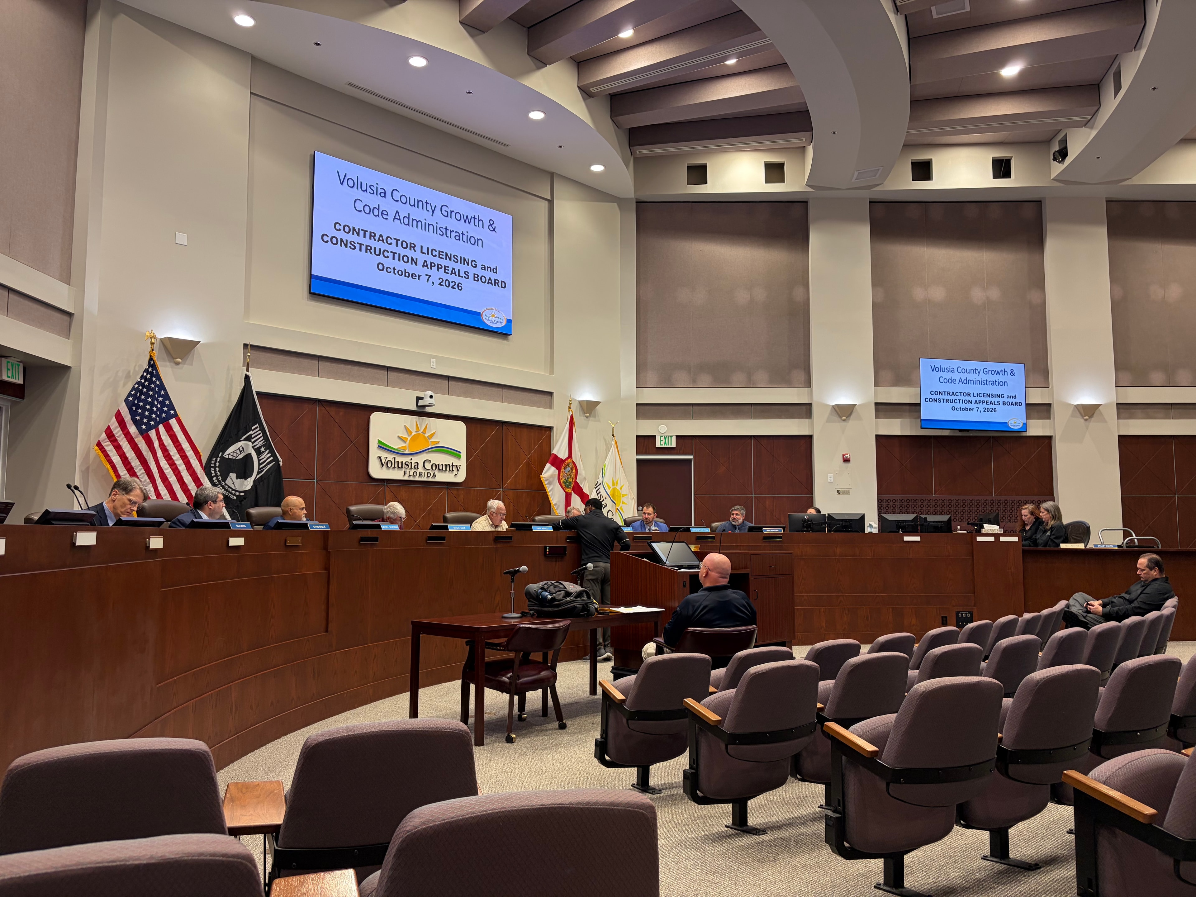 Volusia County Contractor Licensing and Construction Appeals Board meeting, October 7, 2026